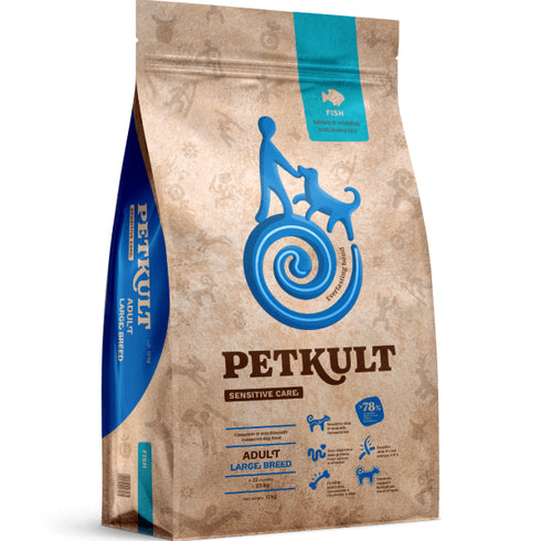 Hrana uscata pentru caini Petkult Sensitive Adult Talie Mare Peste 3kg